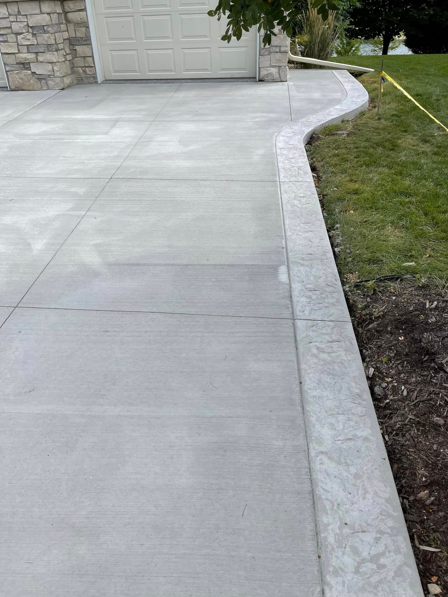 Curved Concrete Driveway in Medford, MN